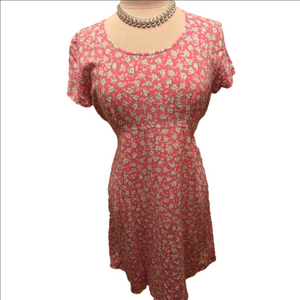 Caroll Reed Pink Floral Fit & Flare Dress – Y2K Coquette Soft Girl 🌸